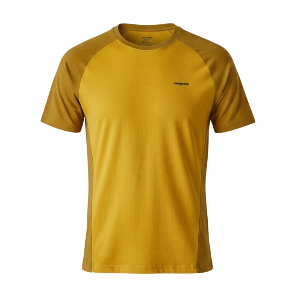 🛡️ Patagonia Capilene T-Shirt S Gold Raglan Performance Base Layer